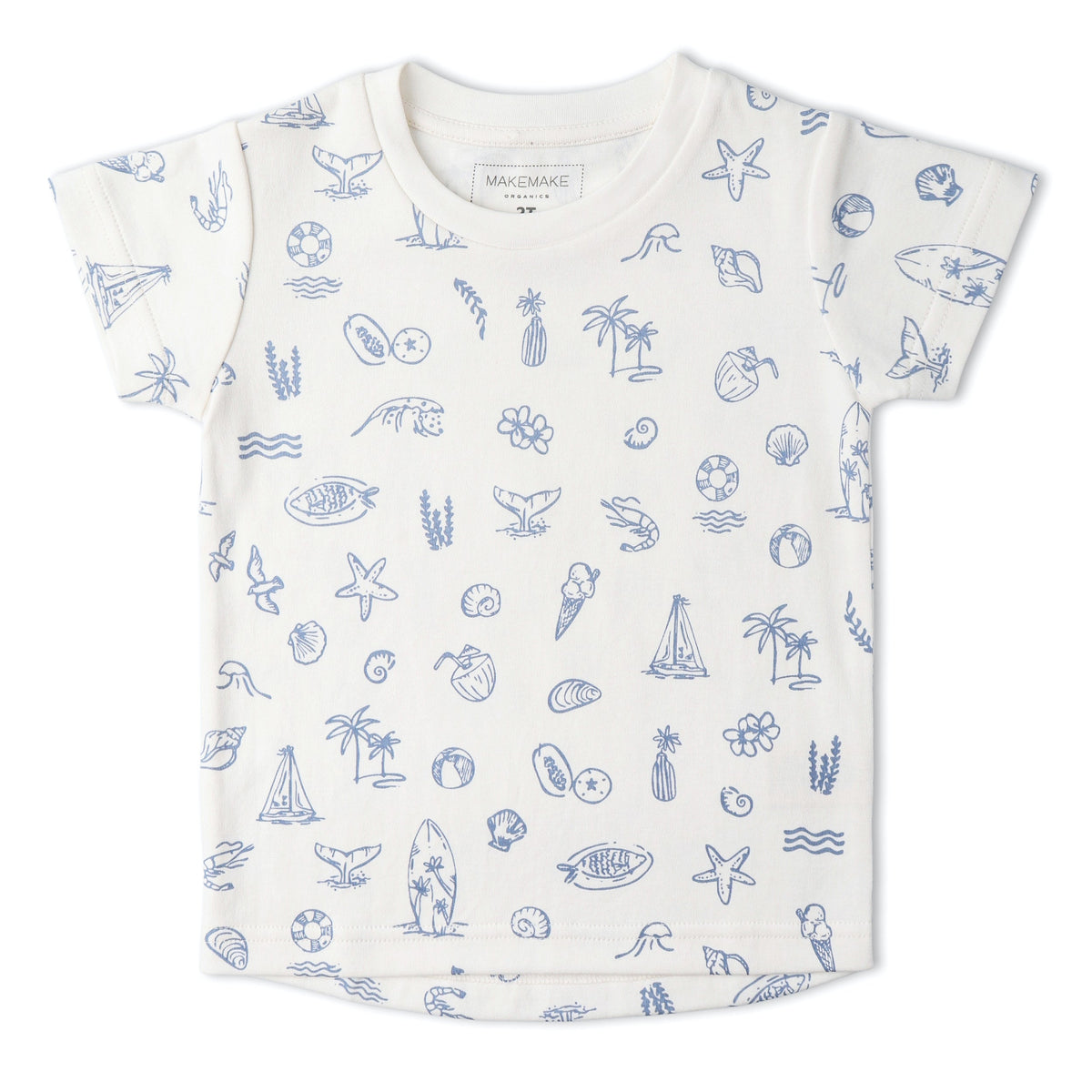 Organic Cotton Tee & Shorts Set - Coastal