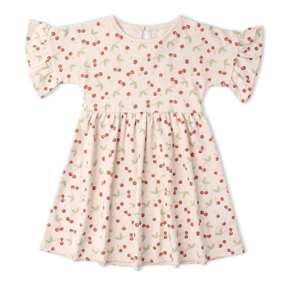 Organic Cotton Dolman Sleeve Dress - Cherry