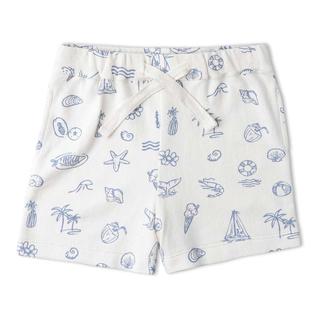 Organic Cotton Tee & Shorts Set - Coastal