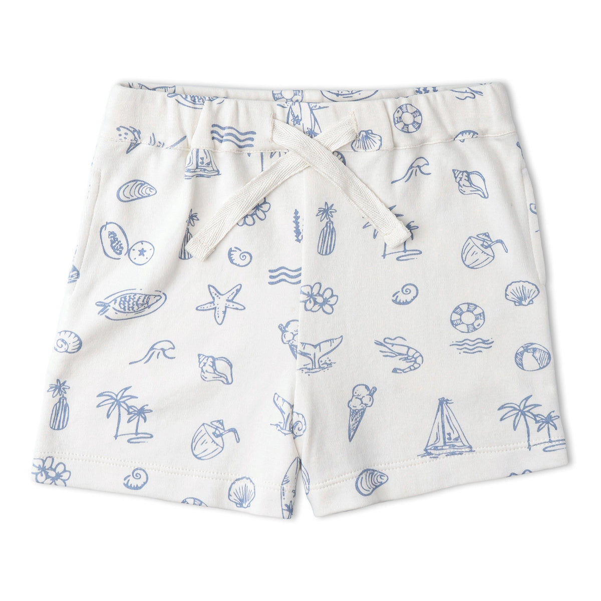 Organic Cotton Tee & Shorts Set - Coastal