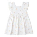 Organic Cotton Cutout Back Dress - Ice Cream