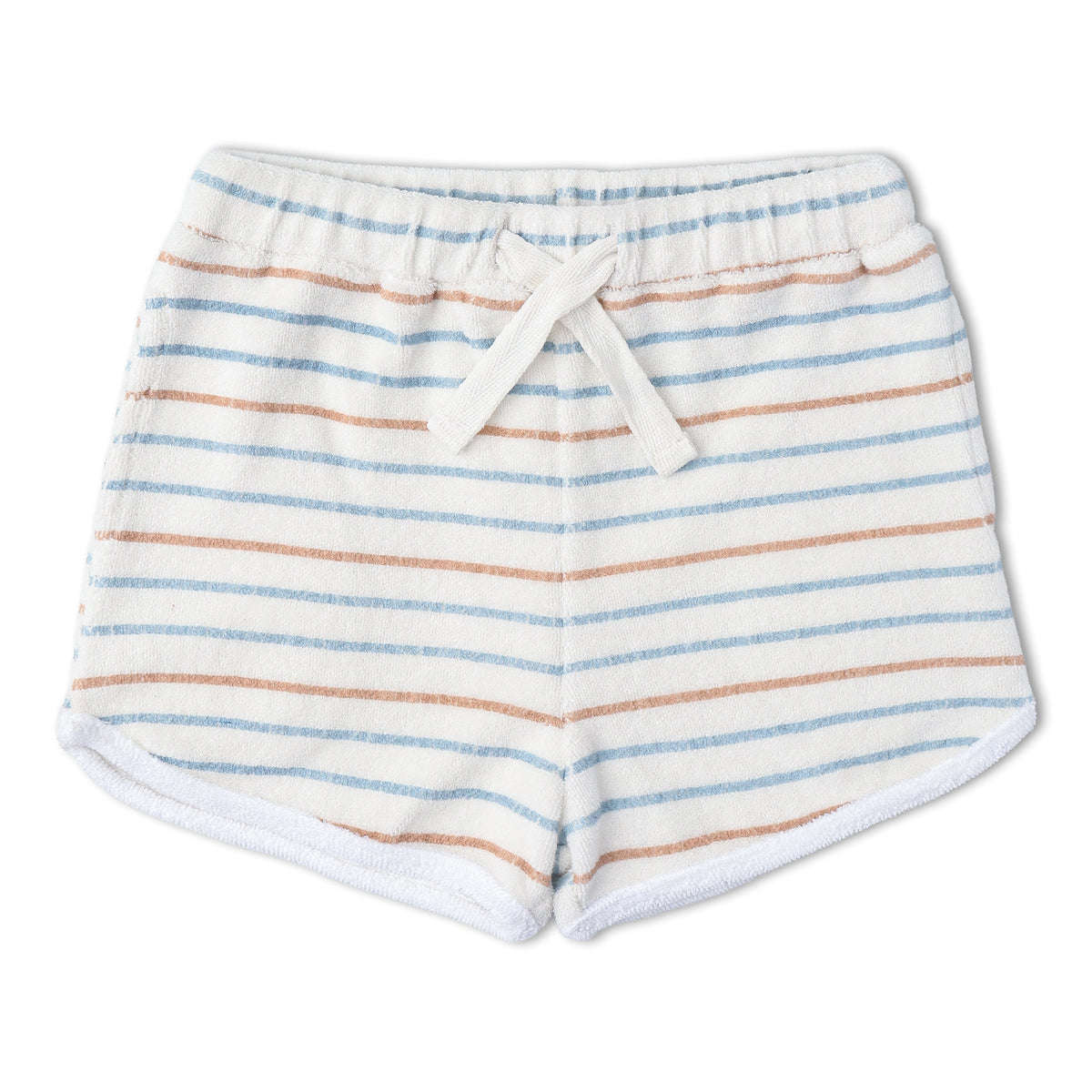 Organic Cotton Terry Sleeveless Tee & Shorts Set - Cabana Stripes