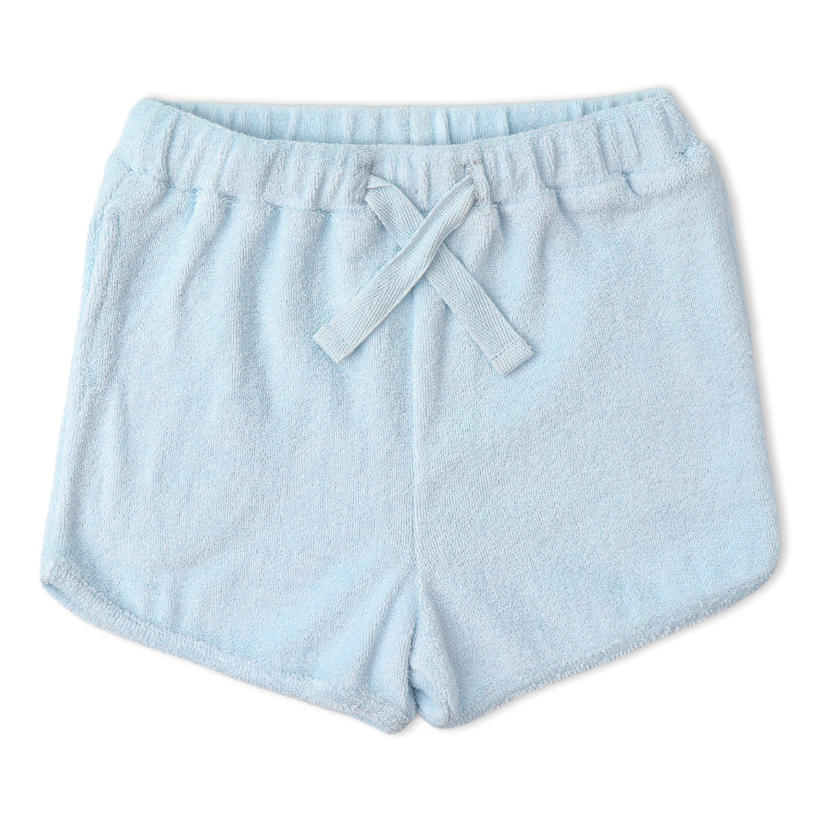 Organic Cotton Terry Sleeveless Tee & Shorts Set - Light Blue