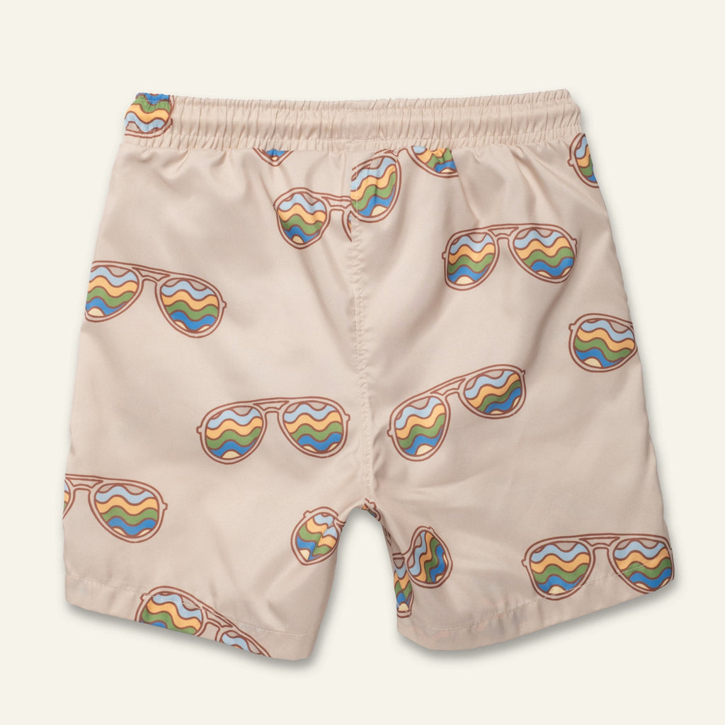 Recycled Polyester Swim Trunk - Groovy Glasses