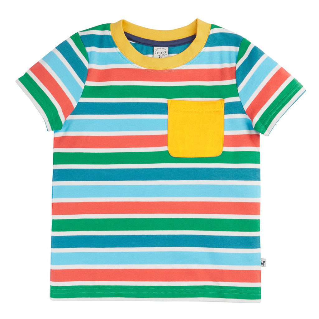 Organic Cotton Pocket T-Shirt - Breton Stripe