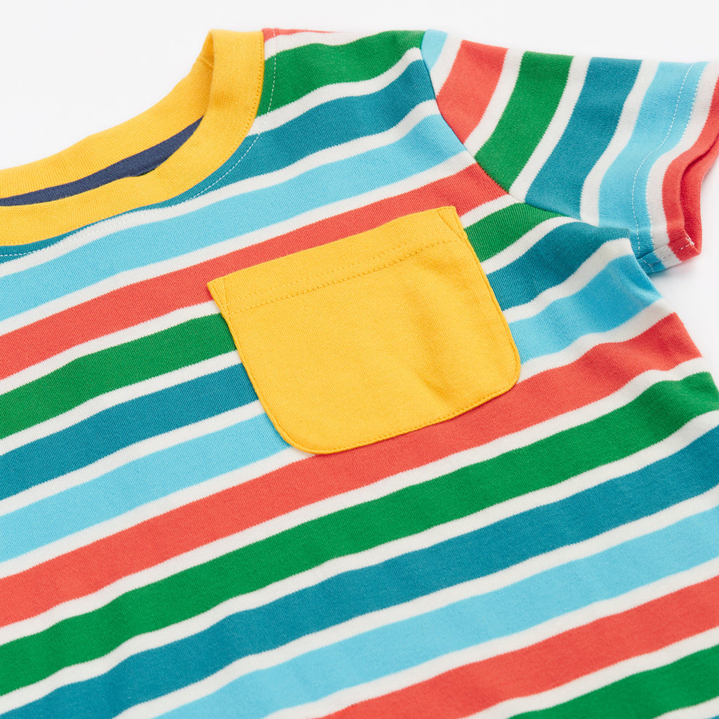 Organic Cotton Pocket T-Shirt - Breton Stripe