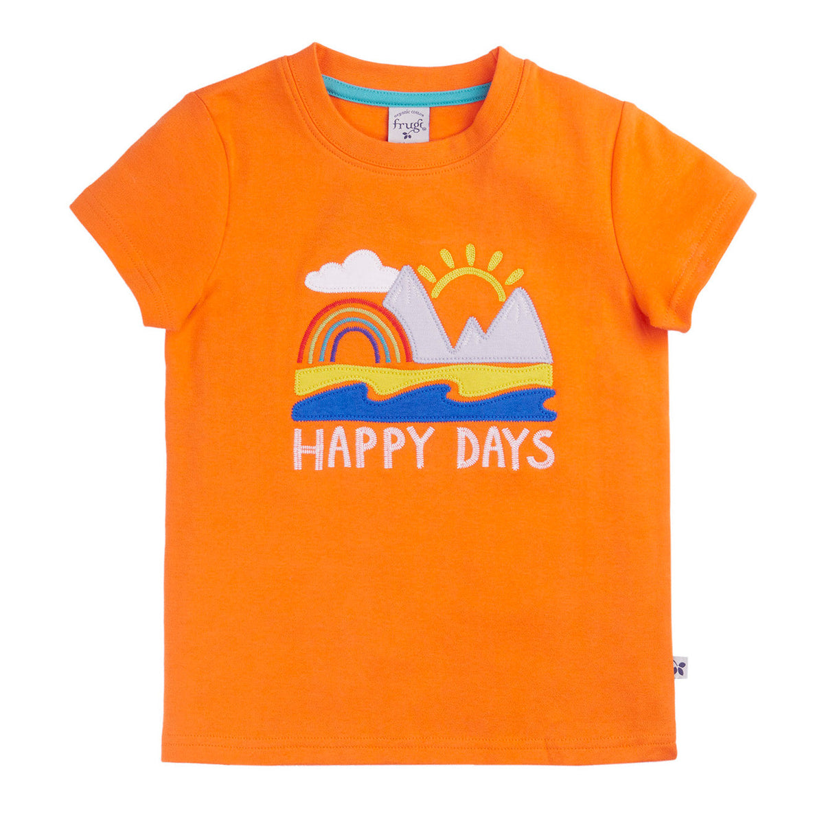Organic Cotton Short Sleeve T-Shirt - Happy Days Appliqué