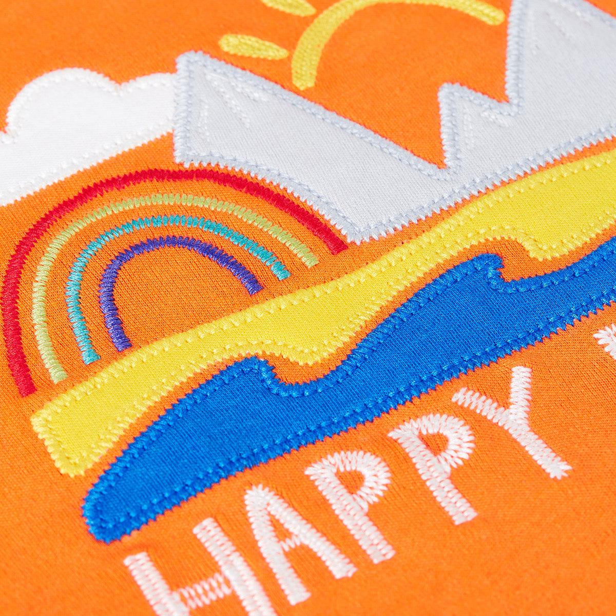 Organic Cotton Short Sleeve T-Shirt - Happy Days Appliqué