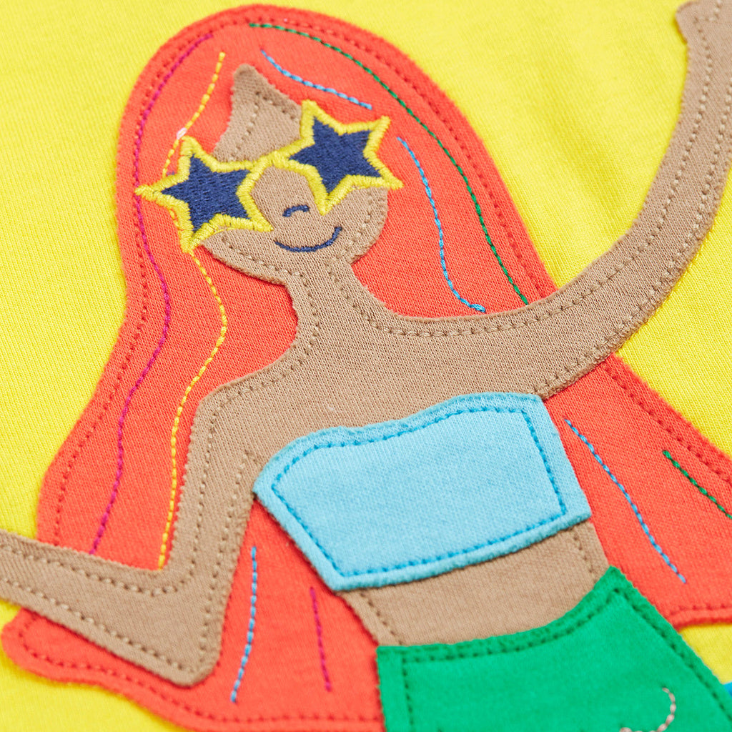 Organic Cotton Short Sleeve T-Shirt - Mermaid Appliqué