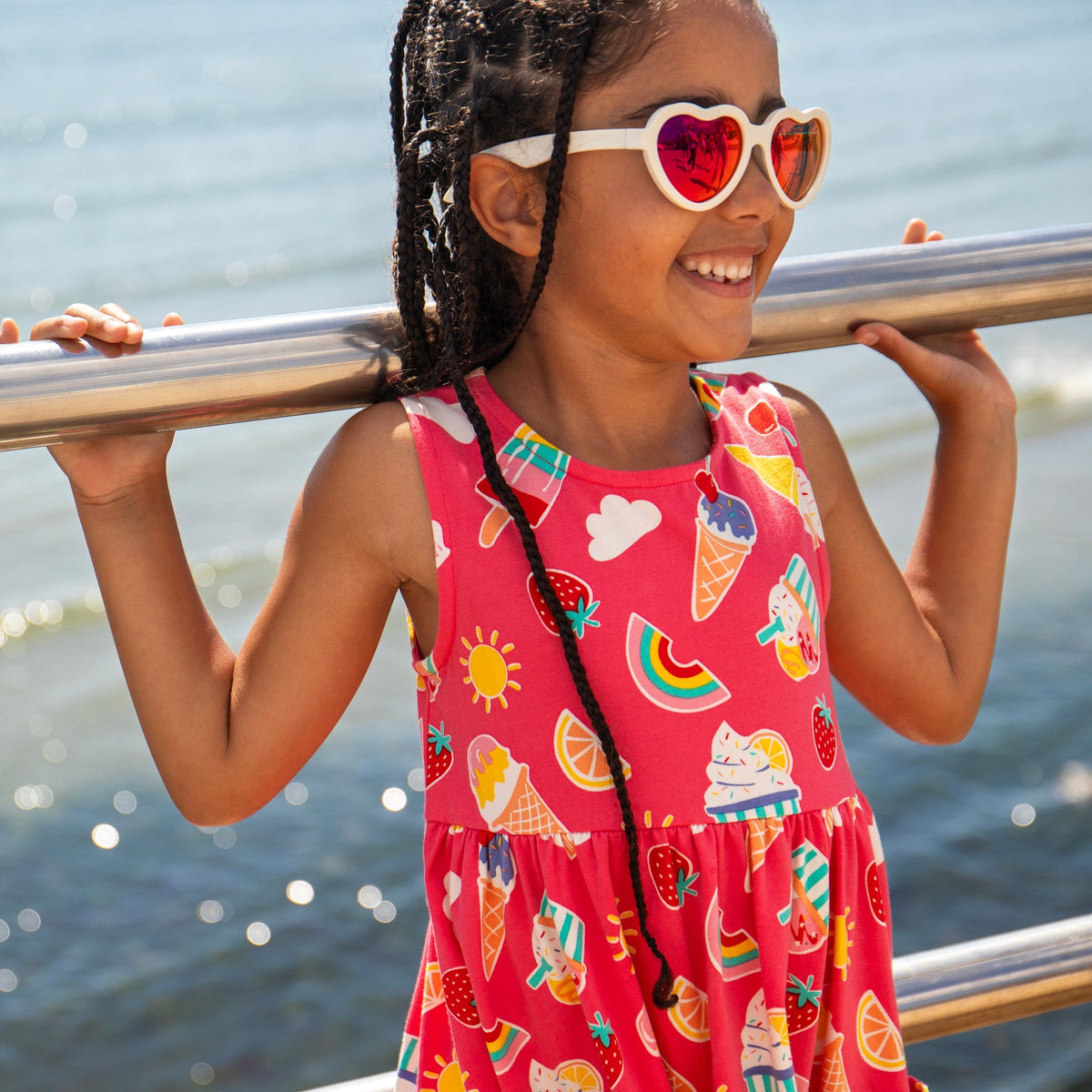 Organic Cotton Sleeveless Dress - Summer Sprinkles
