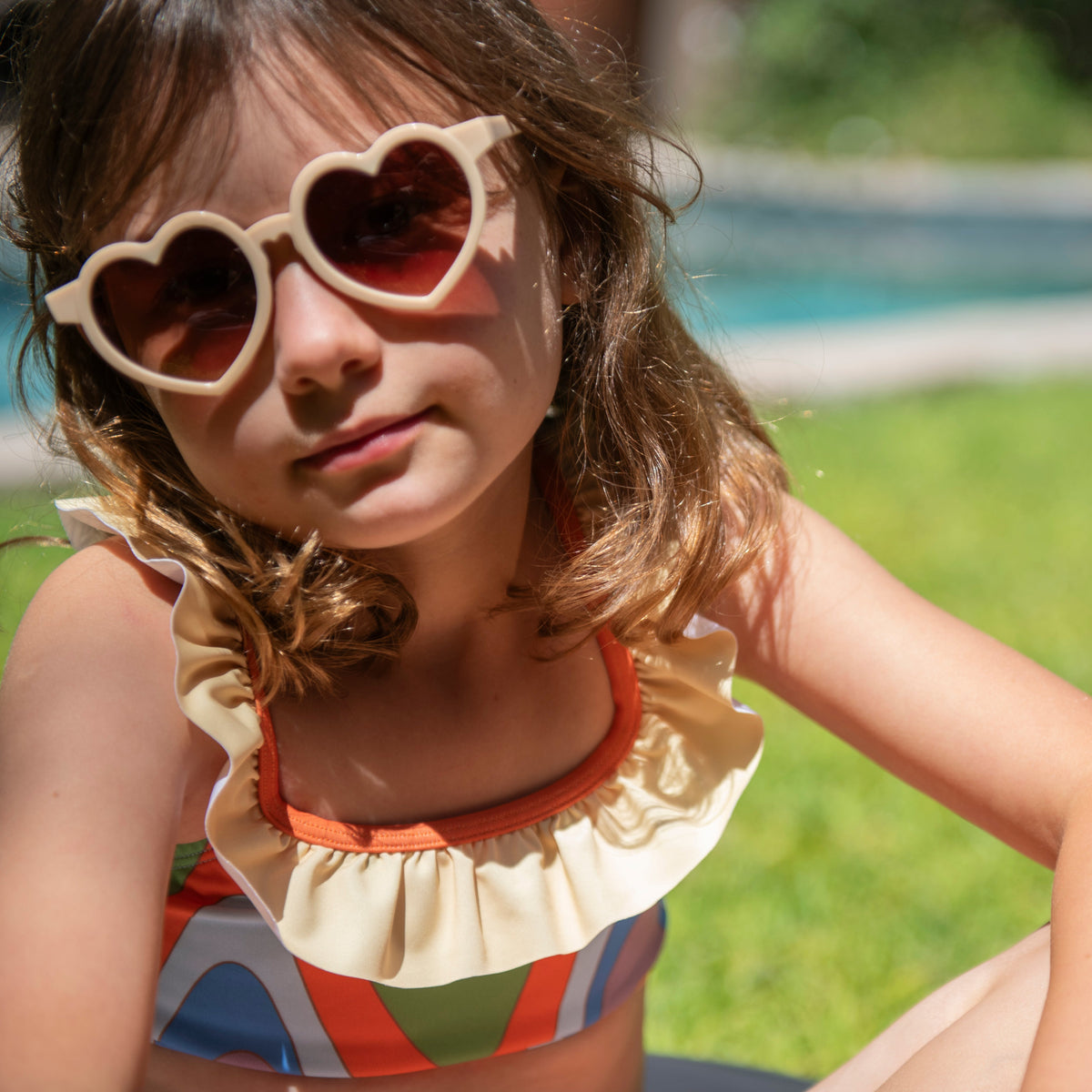 Recycled Polyester Ruffle Bikini - Groovy