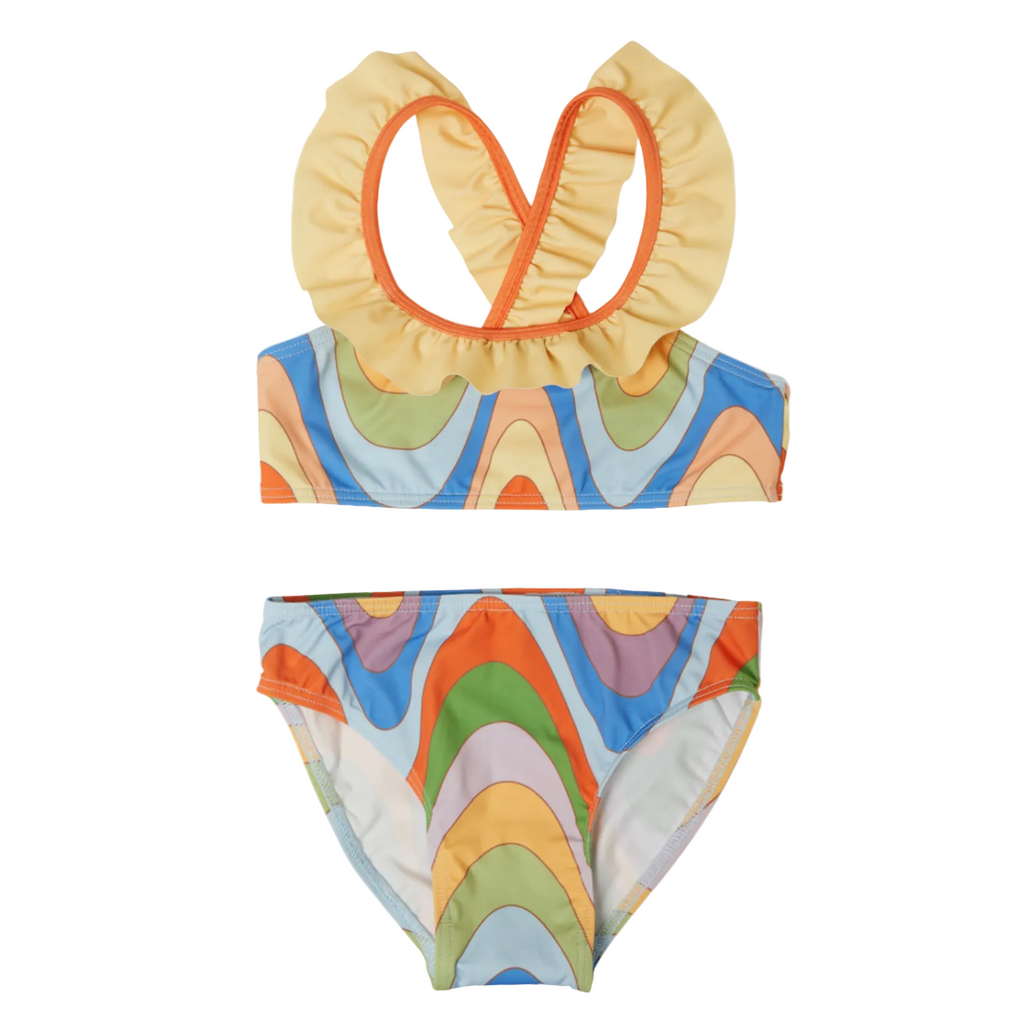 Recycled Polyester Ruffle Bikini - Groovy