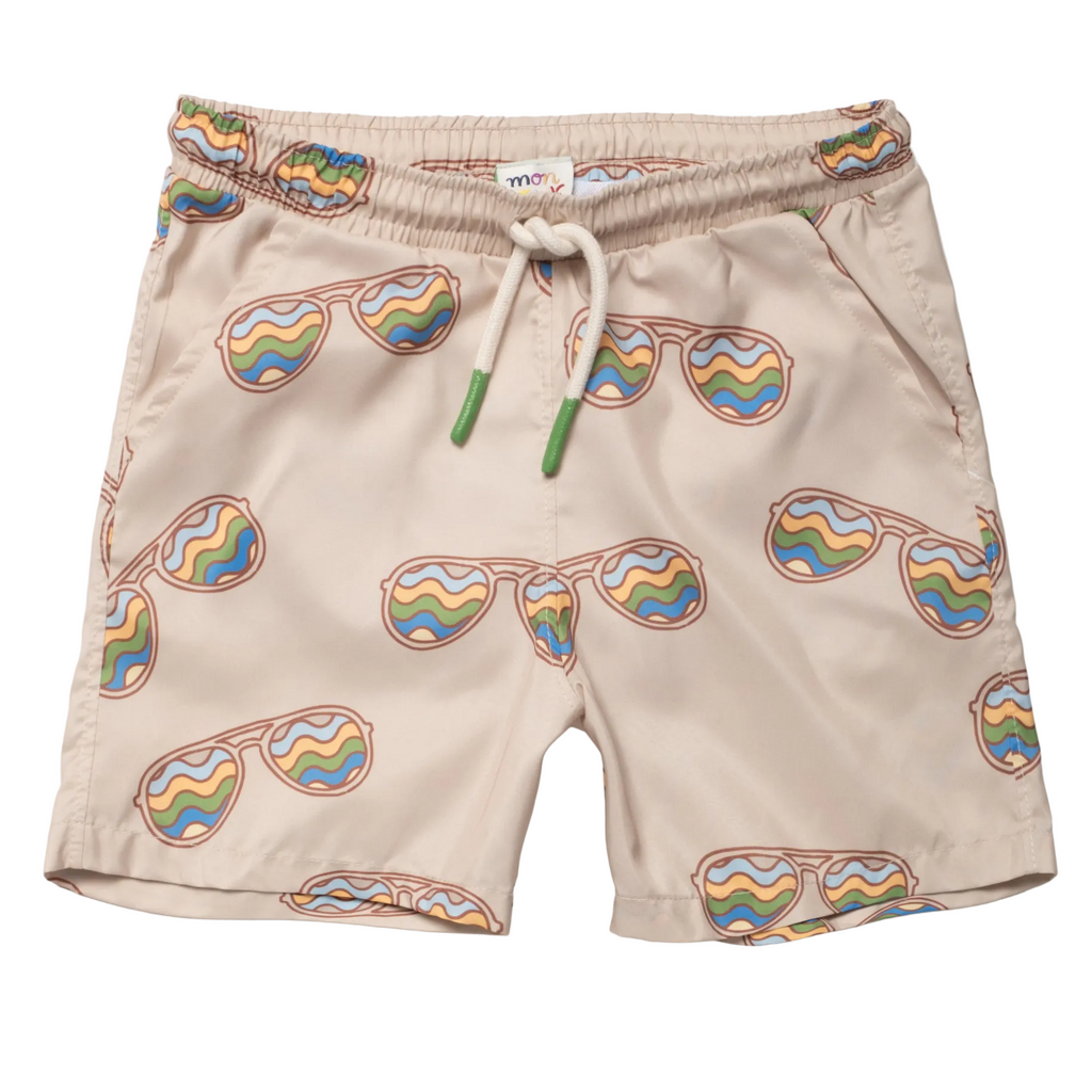 Recycled Polyester Swim Trunk - Groovy Glasses