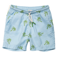 Recycled Polyester Swim Trunk - Palm Tree