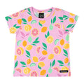 Organic Cotton Short Sleeve Tee - Lemon Bliss Lily Pink