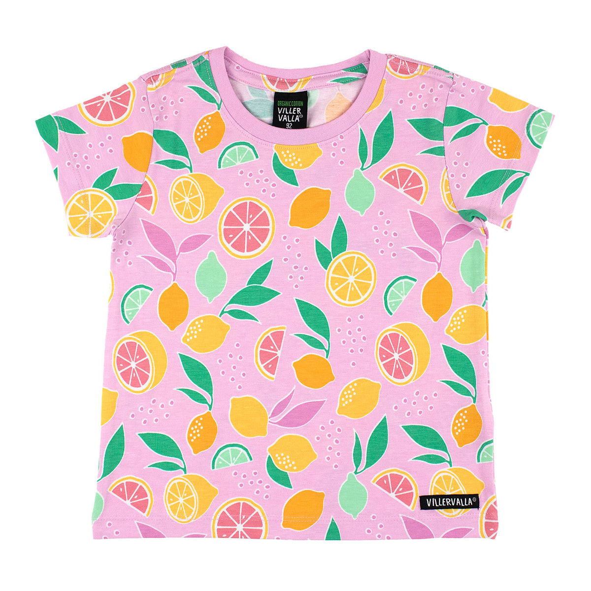 Organic Cotton Short Sleeve Tee - Lemon Bliss Lily Pink