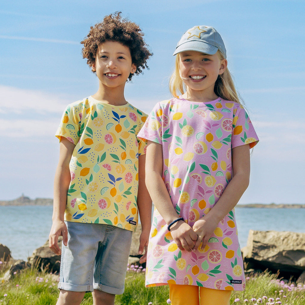 Organic Cotton Short Sleeve Tee - Lemon Bliss Banana Yellow