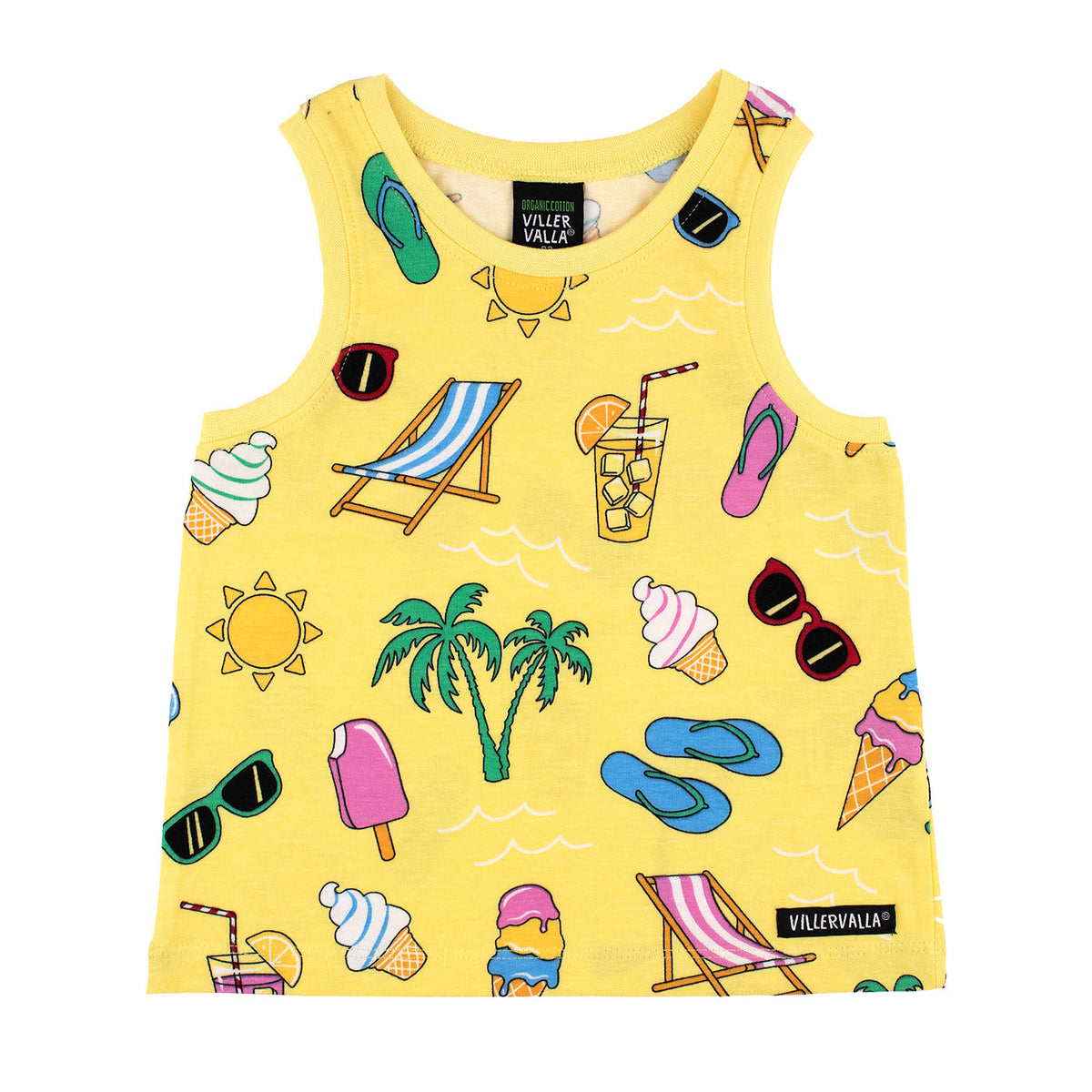Organic Cotton Tank Top - Summer Day Banana Yellow