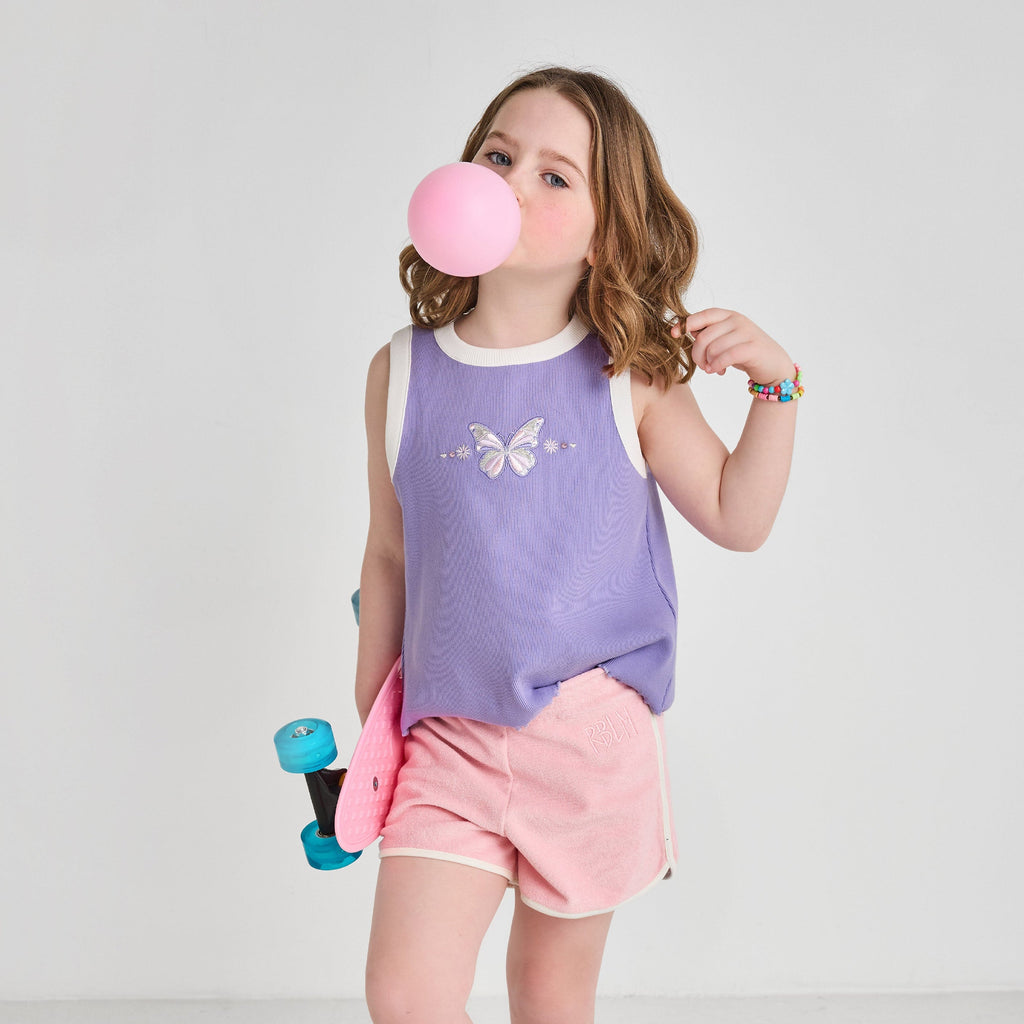 Organic Cotton Tank Top - Purple Butterfly