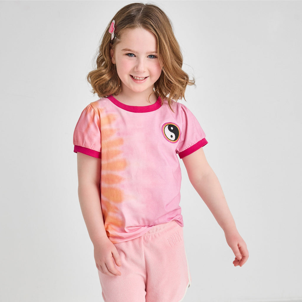 Organic Cotton T-Shirt - Pink Tie-Dye Yin Yang