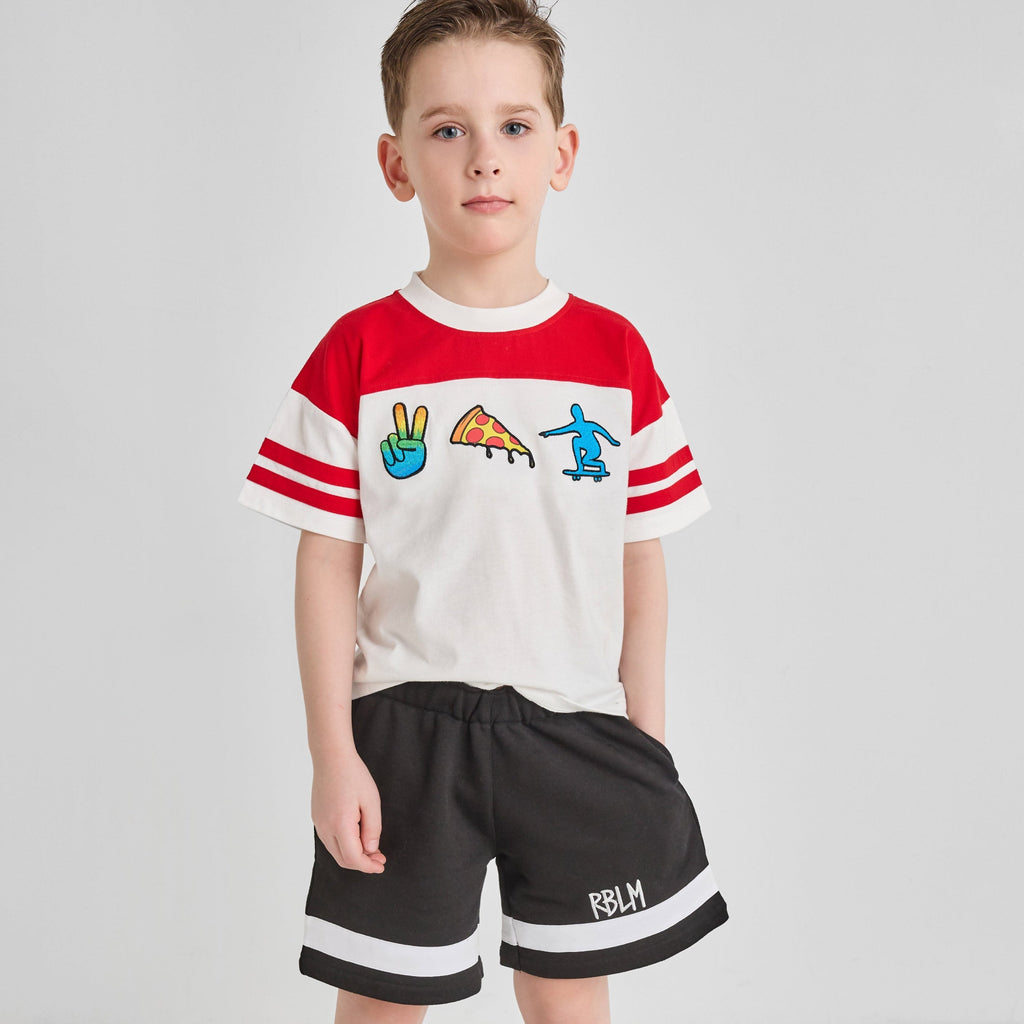 Organic Cotton Shorts - Black Striped