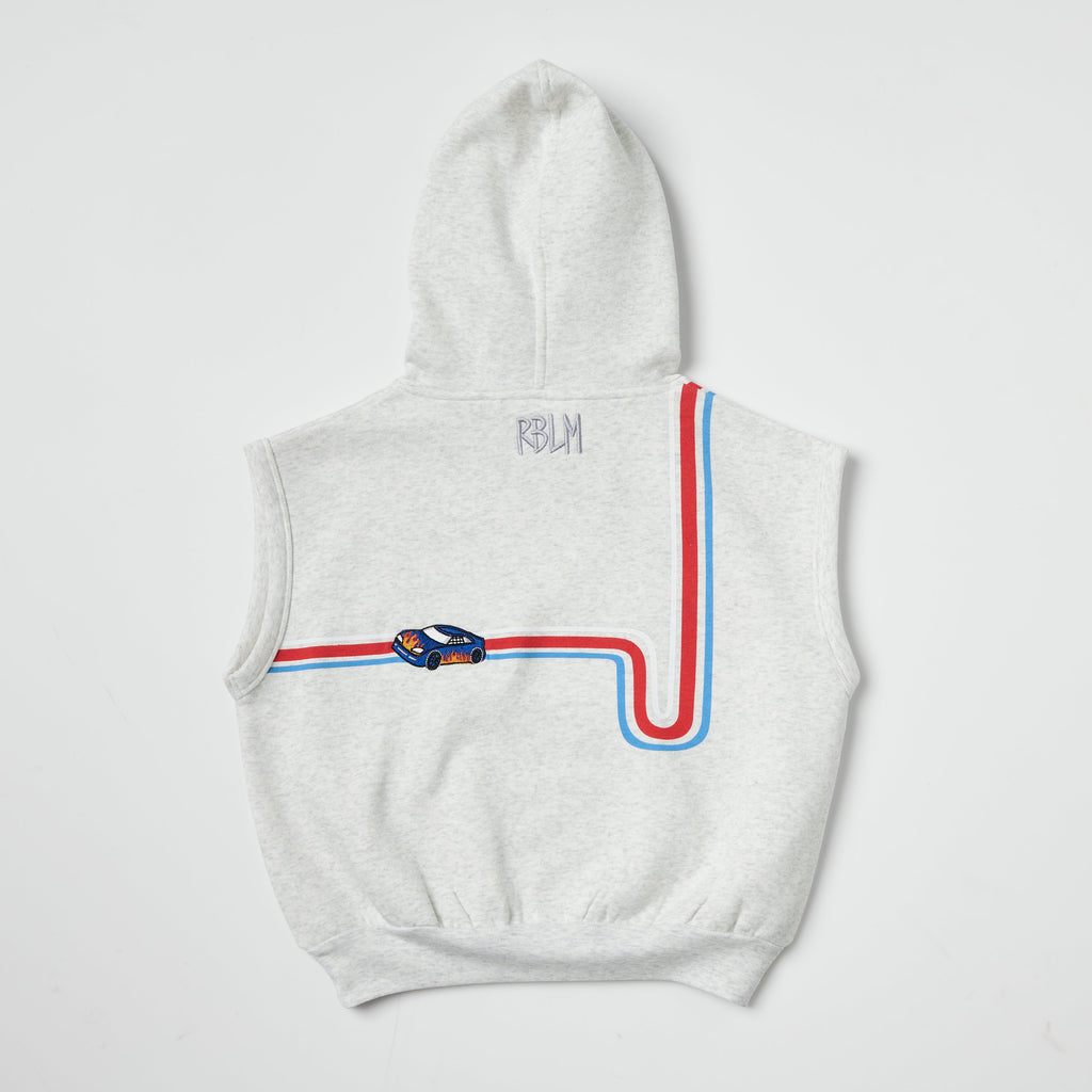 Organic Cotton Sleeveless Hoodie - Racecar