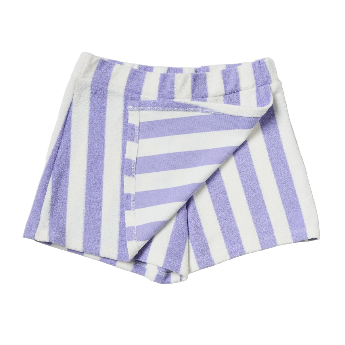 Organic Cotton Terry Skort - Purple Striped