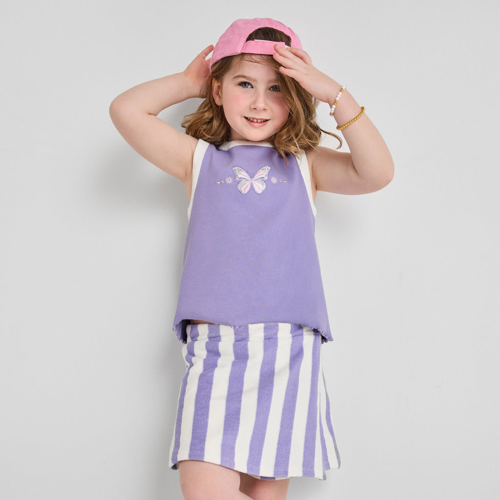 Organic Cotton Tank Top - Purple Butterfly