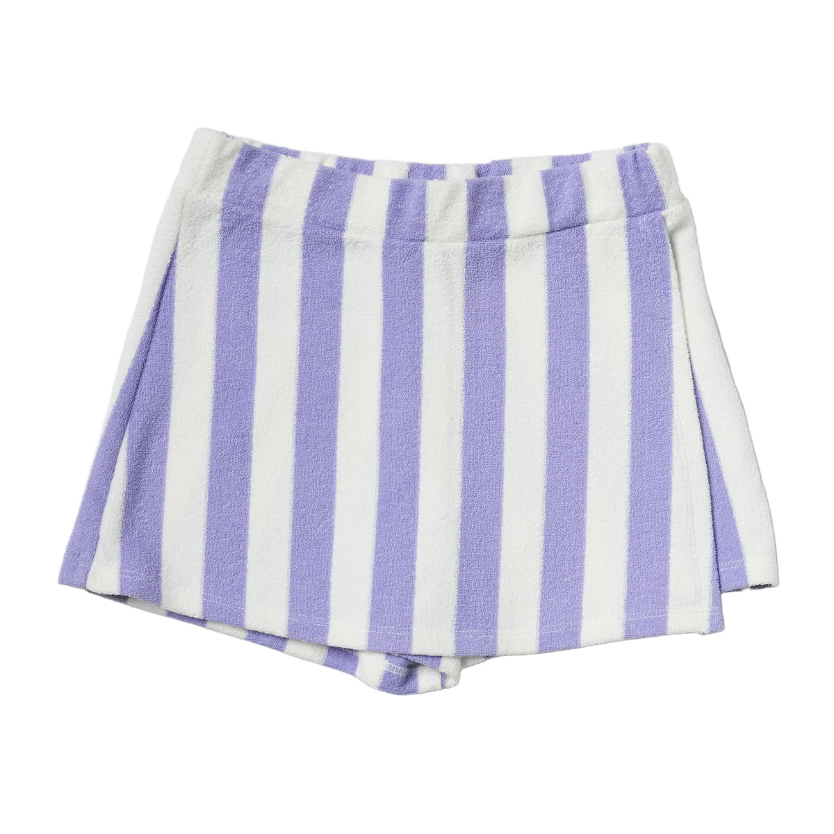 Organic Cotton Terry Skort - Purple Striped