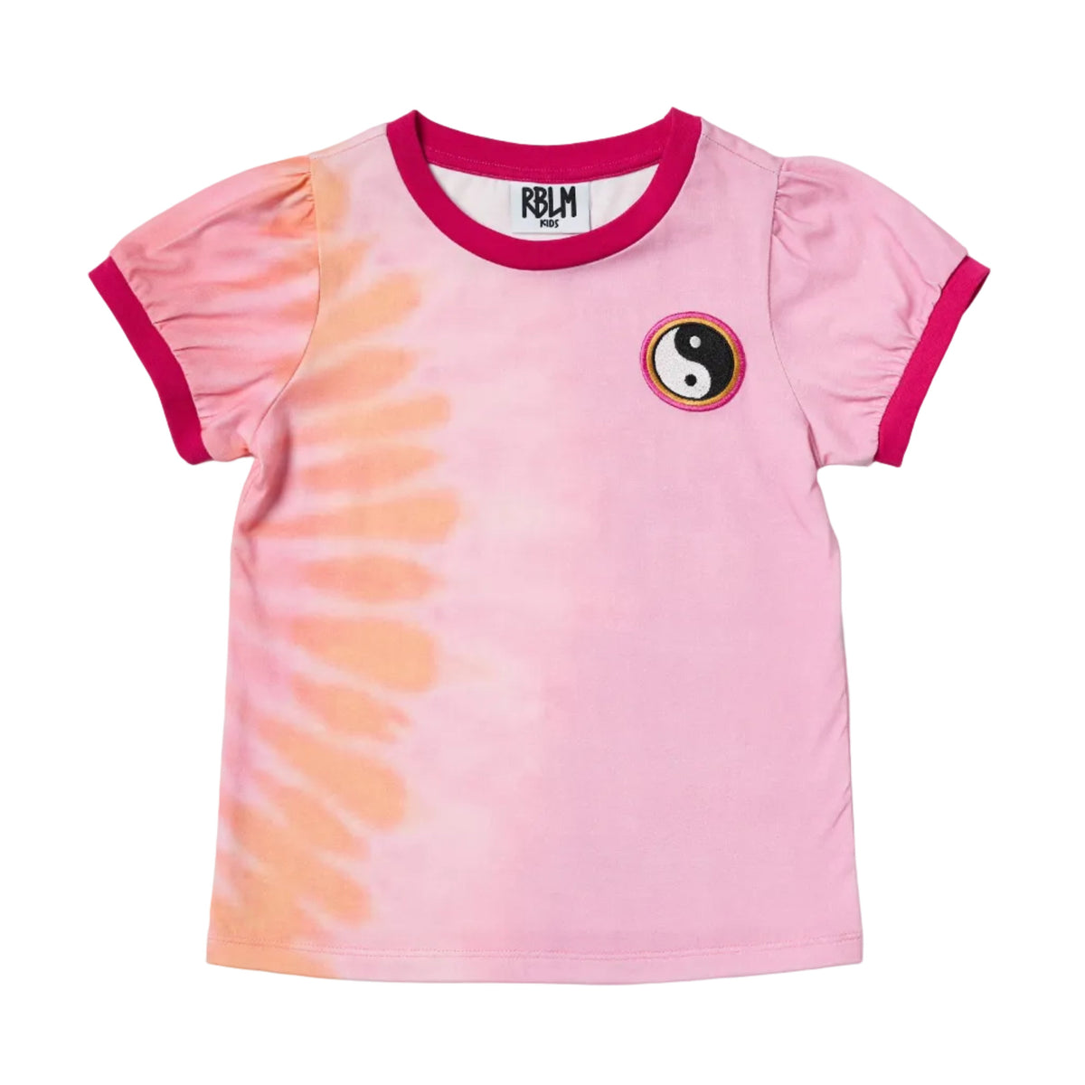 Organic Cotton T-Shirt - Pink Tie-Dye Yin Yang